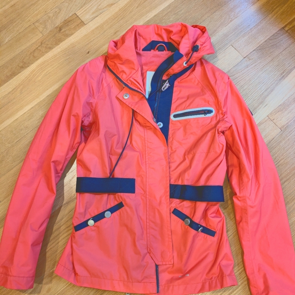 Women's Coral and Navy Nautical Jacket Brand New